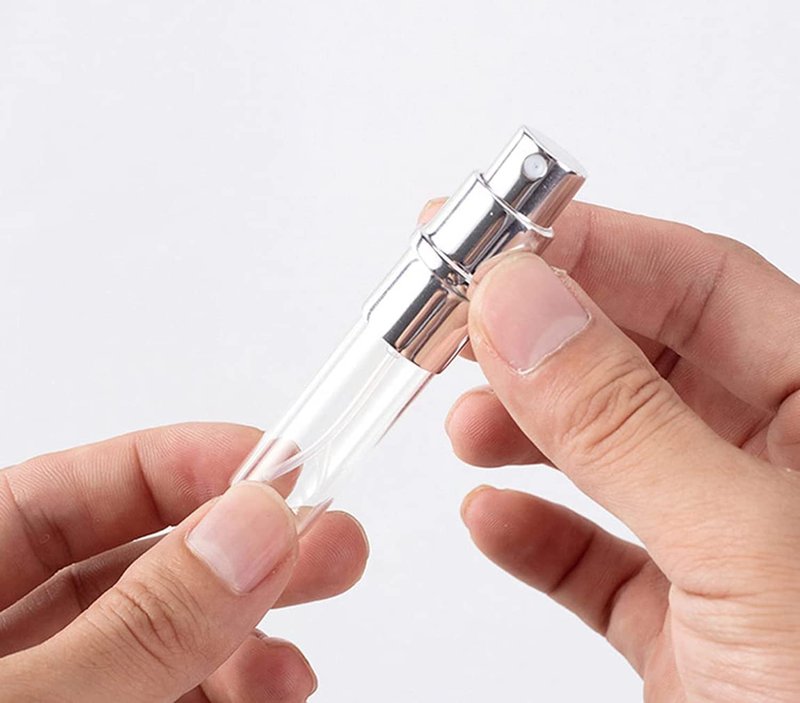 Portable 10ML Travel Perfume Atomizer Spray Bottles - 20 Pack Metal Gold Set