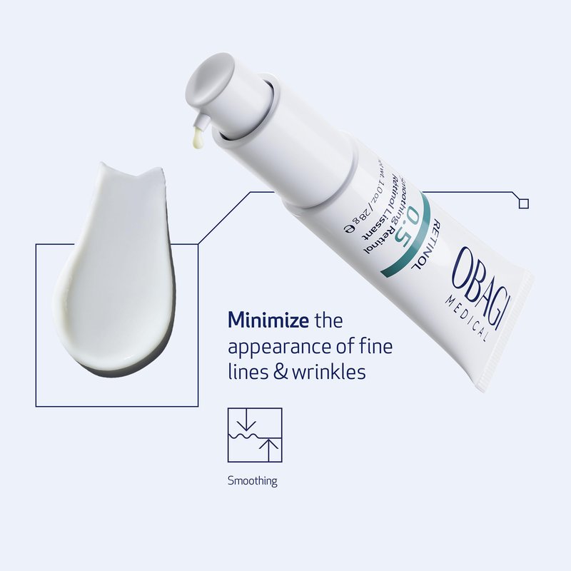Obagi Medical Retinol 0.5 Cream - Helps Reduce the Appearance of Fine Lines and Wrinkles & Smooth Texture with Minimal Irritation - 1 oz