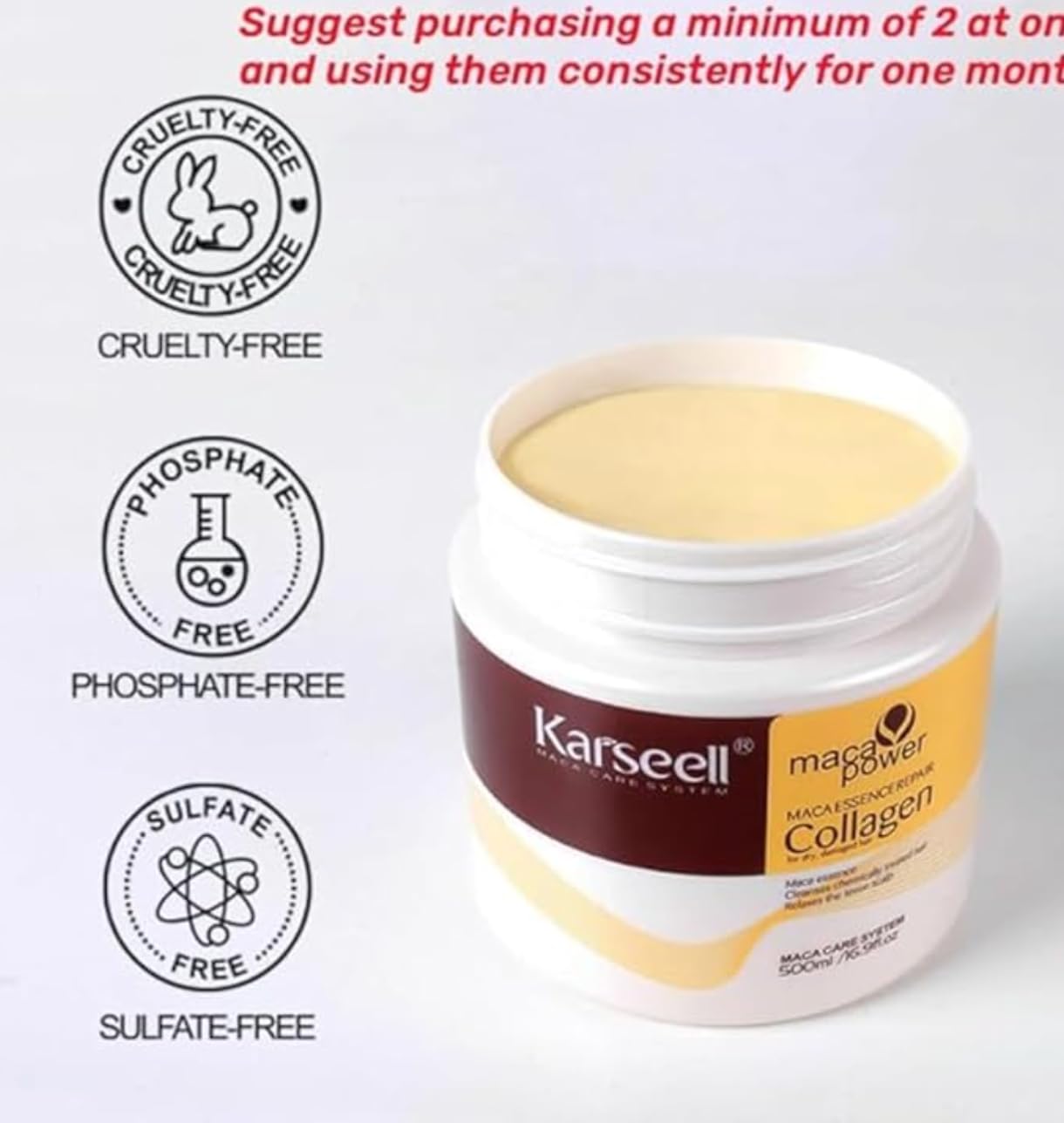 TOLO Deals Deep Repair Conditioning Argan Oil Collagen Hair Mask Essence for Dry Damaged Collagen Hair Treatment All Hair Types 16.90 oz 500ml