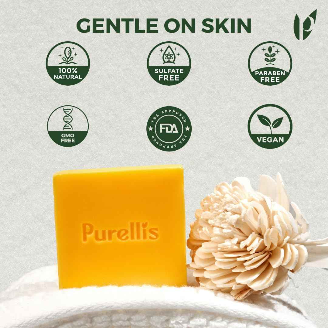 Papaya, Lemon & Turmeric Soap bar for Acne, Dark spots - Soap bar Natural, Organic