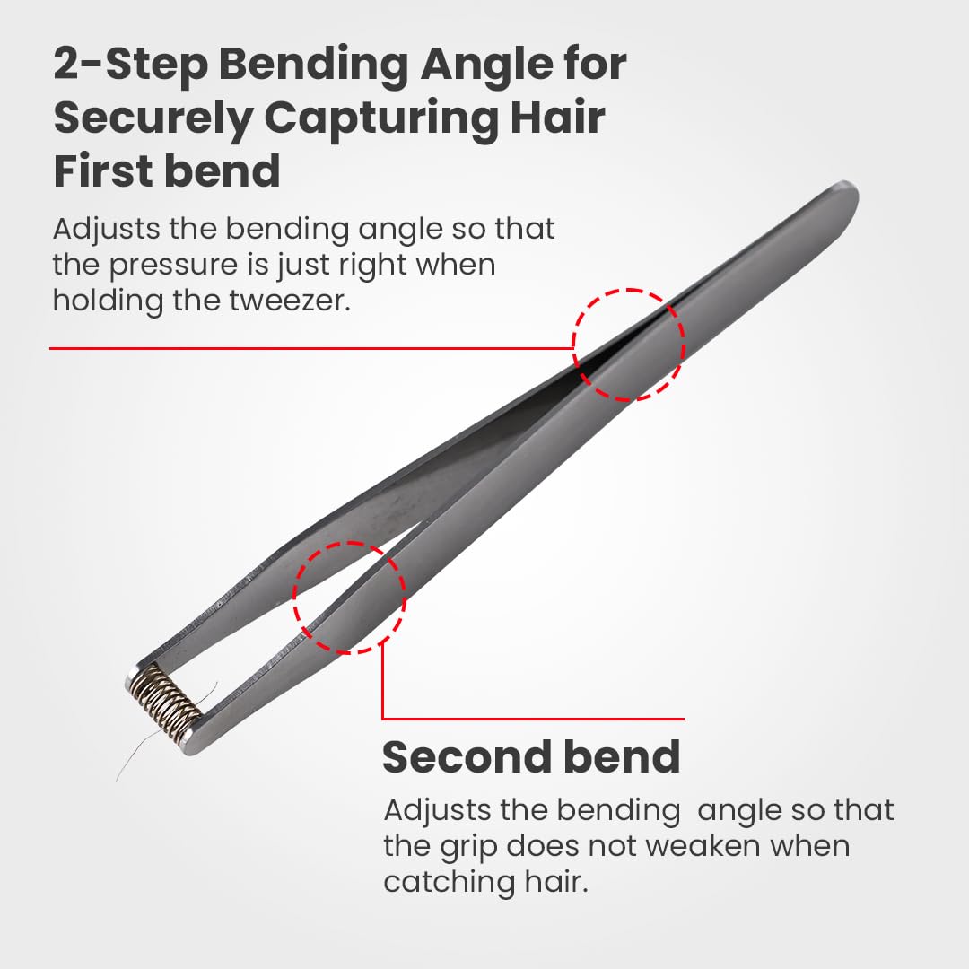 NIKKEN MIMIGETTER Ear Hair Tweezers [Made in Japan] – Manual Coil Spring Plucker for Fine Facial Hair, Precision Stainless Steel Tool