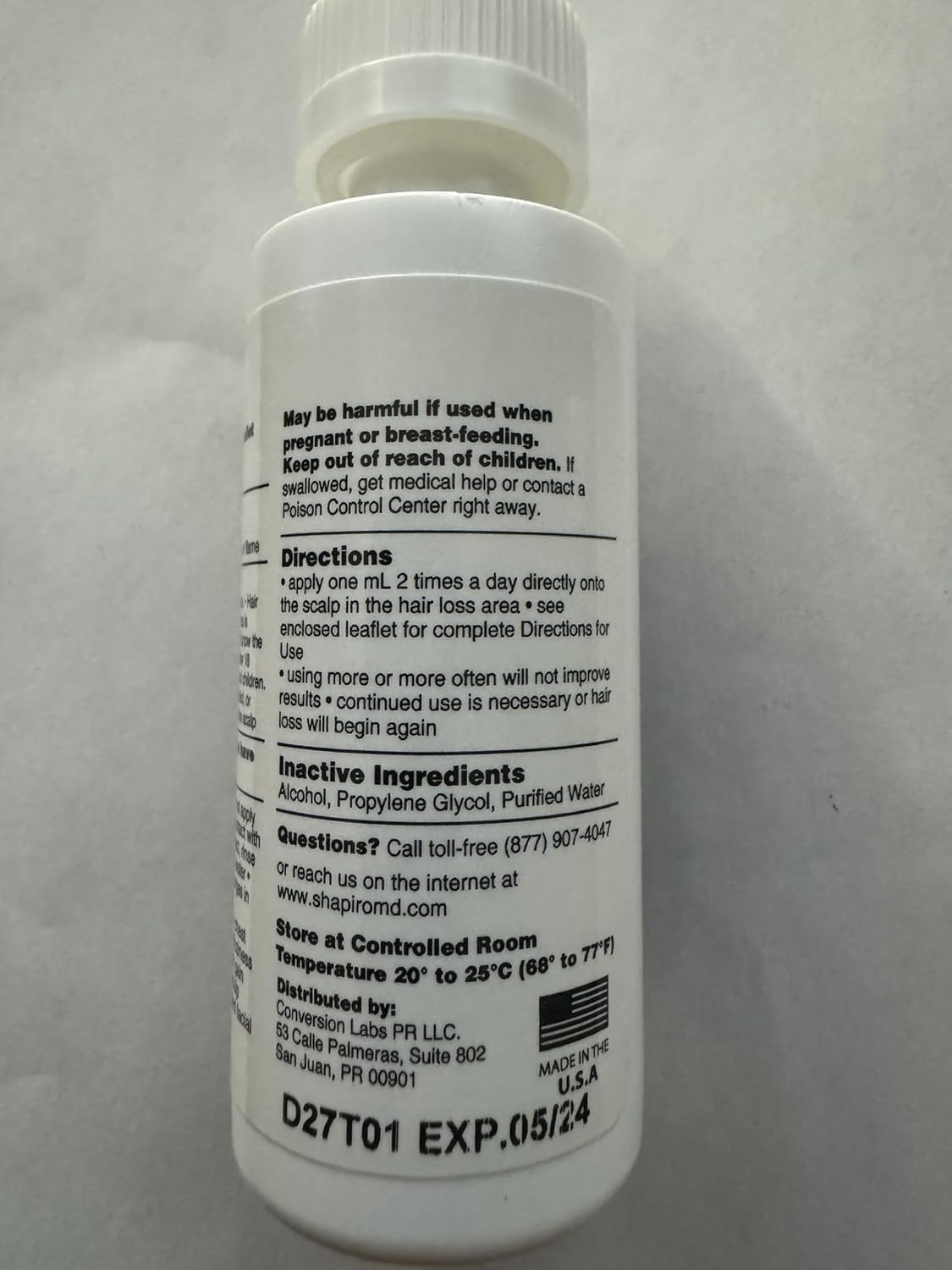 Shapiro MD Hair Growth Experts Womens Hair Regrowth Travel Kit: Leave-In Foamer, 2% Minoxidil. Experience Healthier, Fuller and Thicker looking Hair
