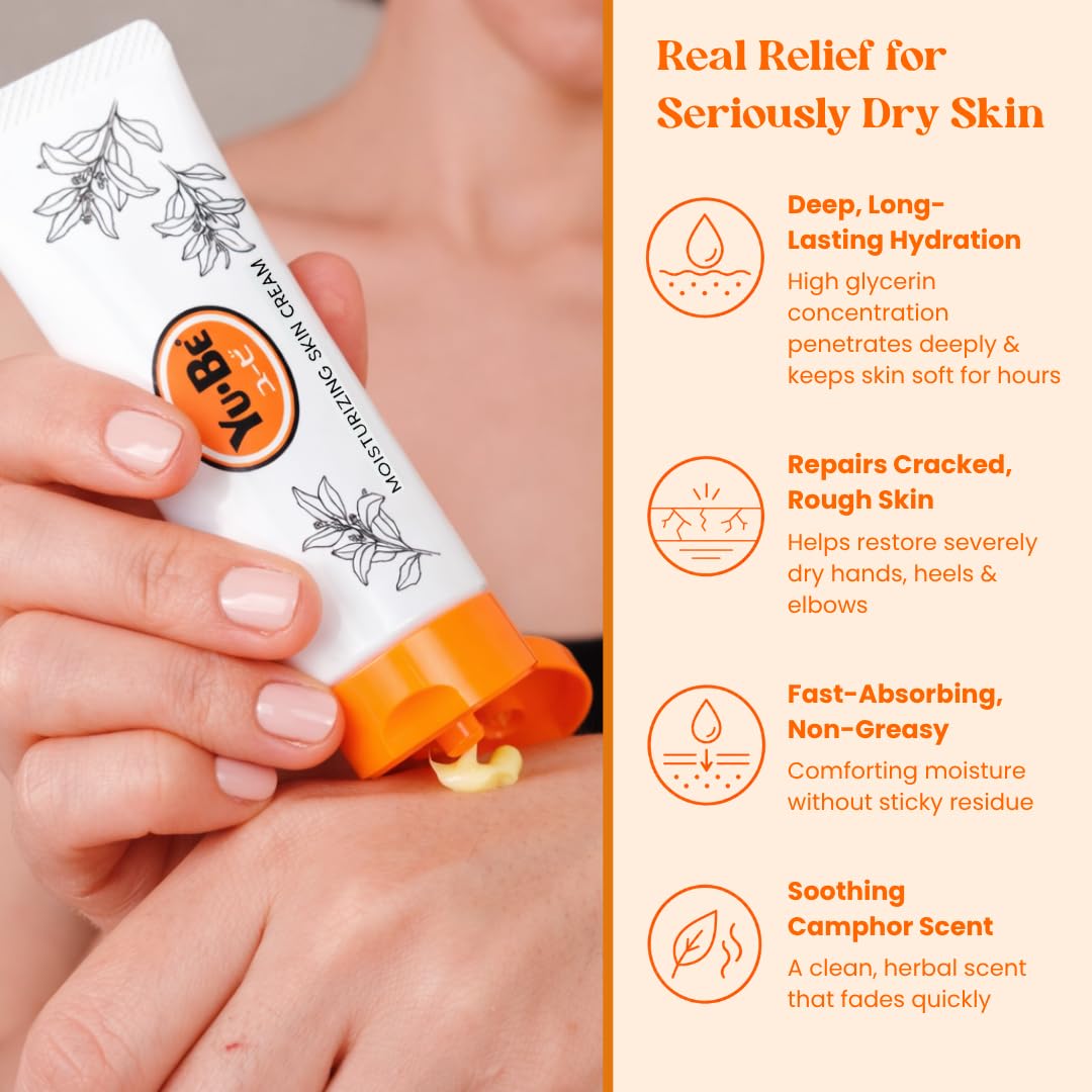 Moisturizing Skin Cream - Hydrating Relief for Dry Skin | Vegan & Paraben-Free | 2-Pack (1 fl oz x 2)