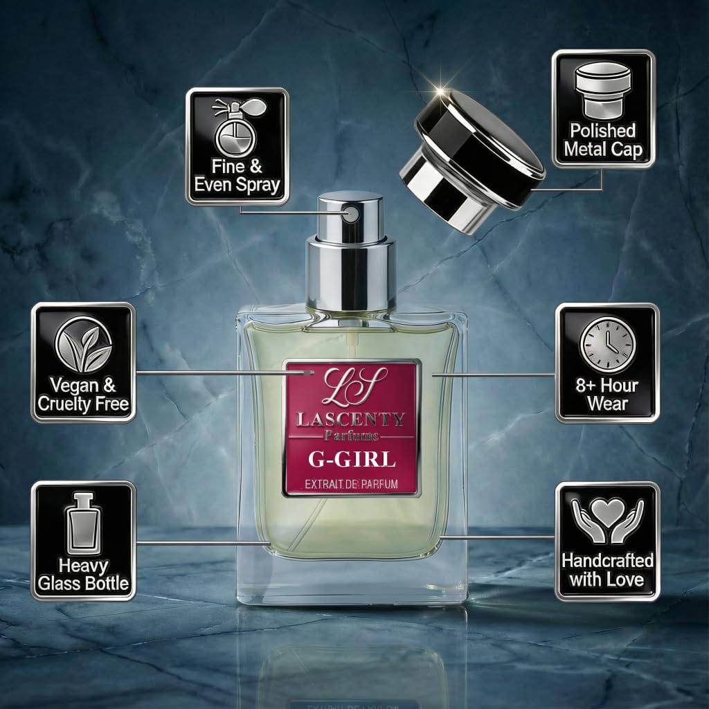 G-GIRL Blue Stiletto Inspired Floral Gourmand Perfume - Long Lasting 50ml EDP