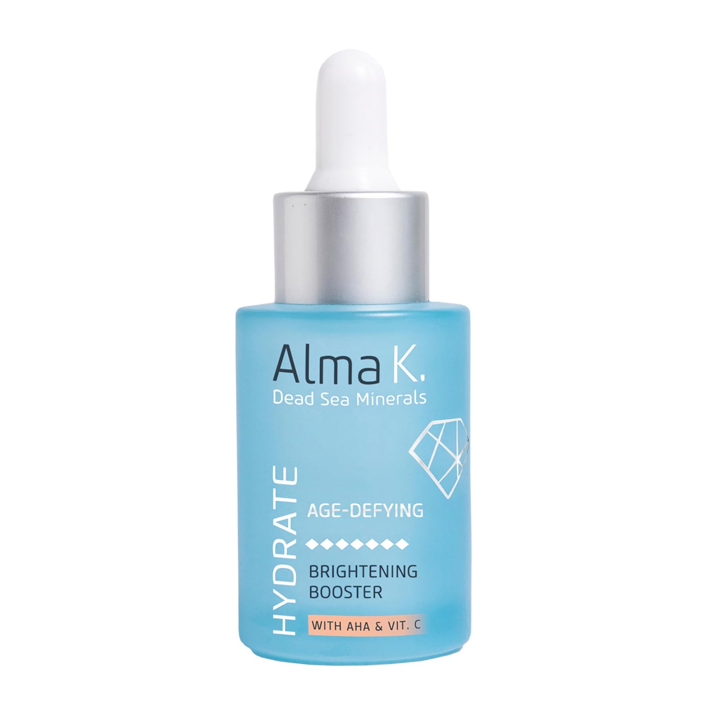 Alma K Brightening Booster - Vitamin C Face Serum with AHA, Hydrating and Brightening Serum for Women, Anti Aging, Improve Appearance of Fine Lines & Wrinkles - 1 oz