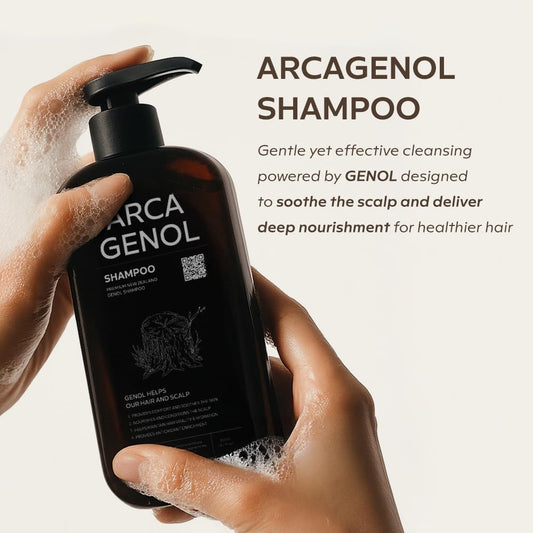 ARCAGENOL Shampoo, Hair and scalp protection with Anti-Oxidizing New Zealand made Pinus Bark Extract