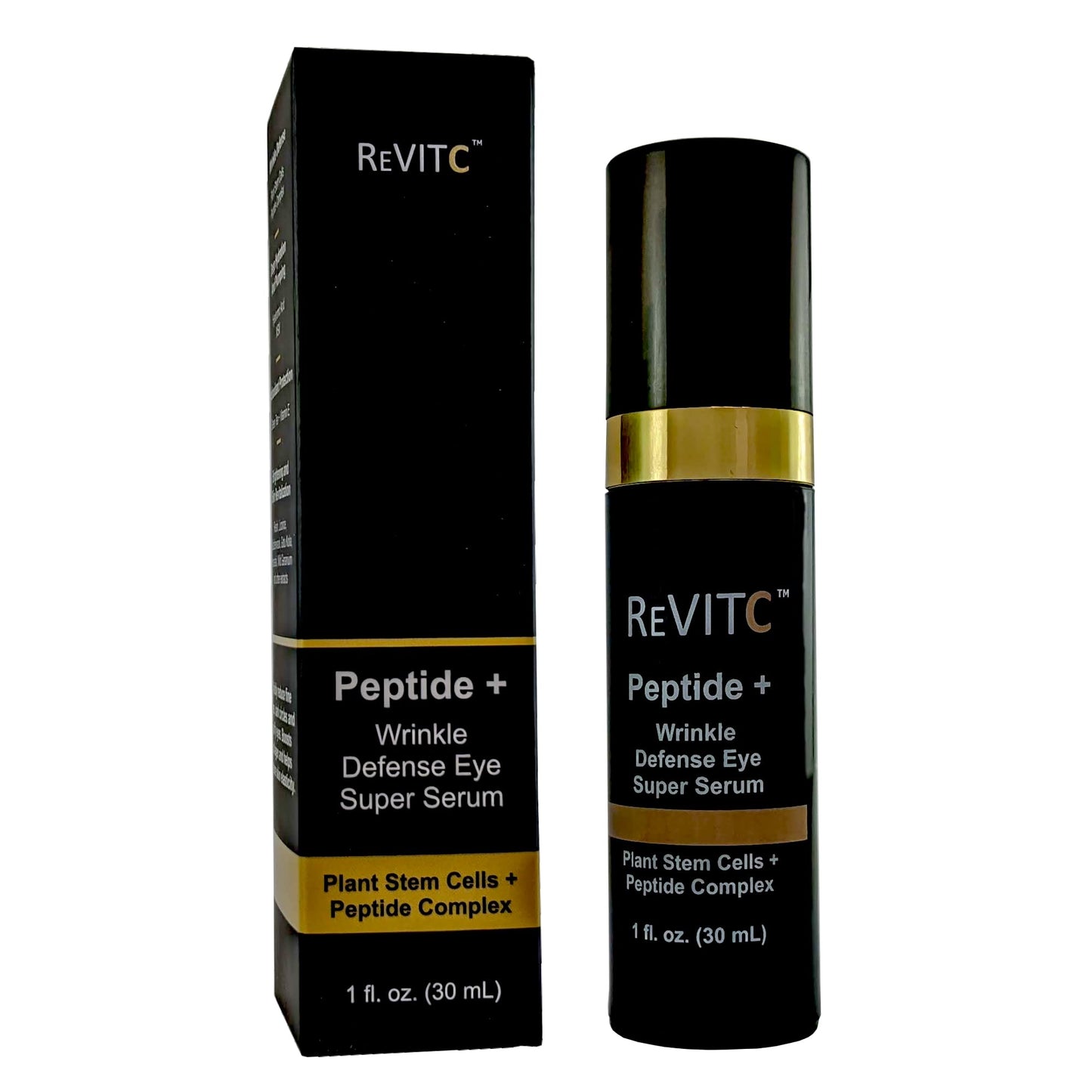 ReVitC Peptide + Wrinkle Defence Eye Super Serum for Face and Neck with Plant Stem Cells, Peptide Complex, MSM, and much more.