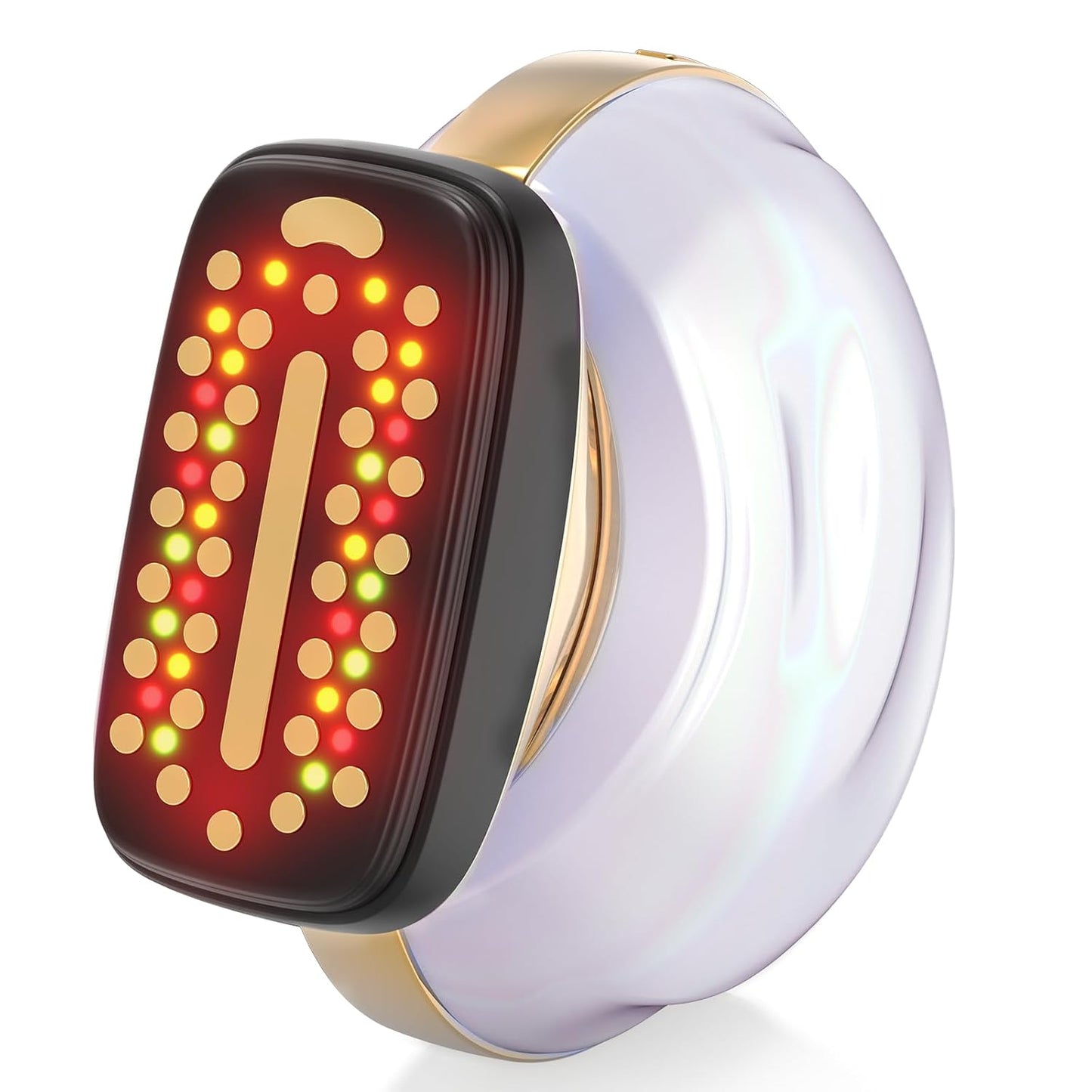 Microcurrent Facial Device - 3-in-1 Light Therapy for Lifting, Tightening & Skin Rejuvenation | Portable Anti-Aging Device (White)