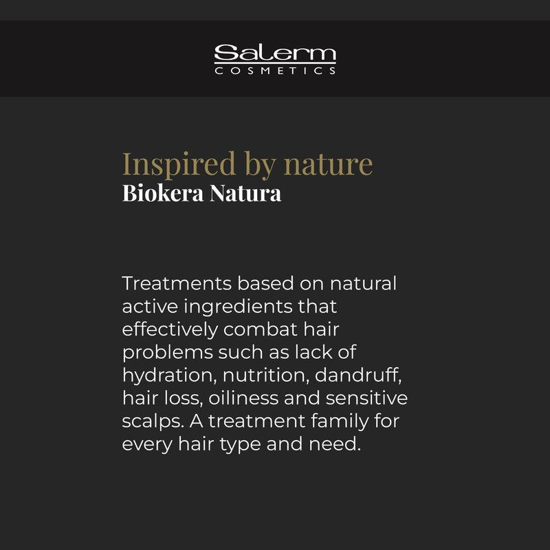 SALERM - Moisturizing Mask Biokera Natura - 200 ml - Ideal for Dry or Dehydrated Hair - with Wheat Germ Oil - Deep Hydration - Smoother and Shinier Hair