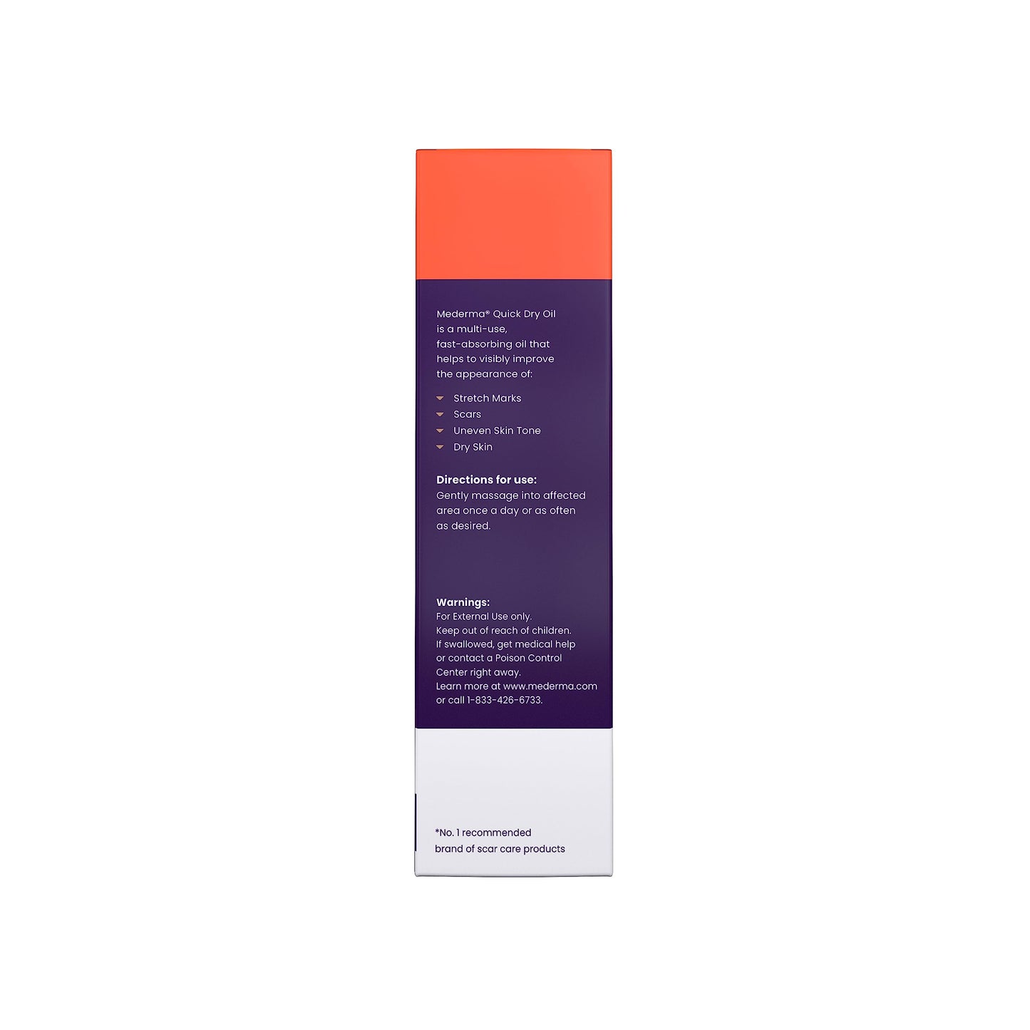 Mederma Quick Dry Oil, Scar and Stretch Mark Treatment, Helps to Improve the Appearance with Natural Botanical Extracts, Paraben Free, Fast-Absorbing, 3.4oz (100ml)