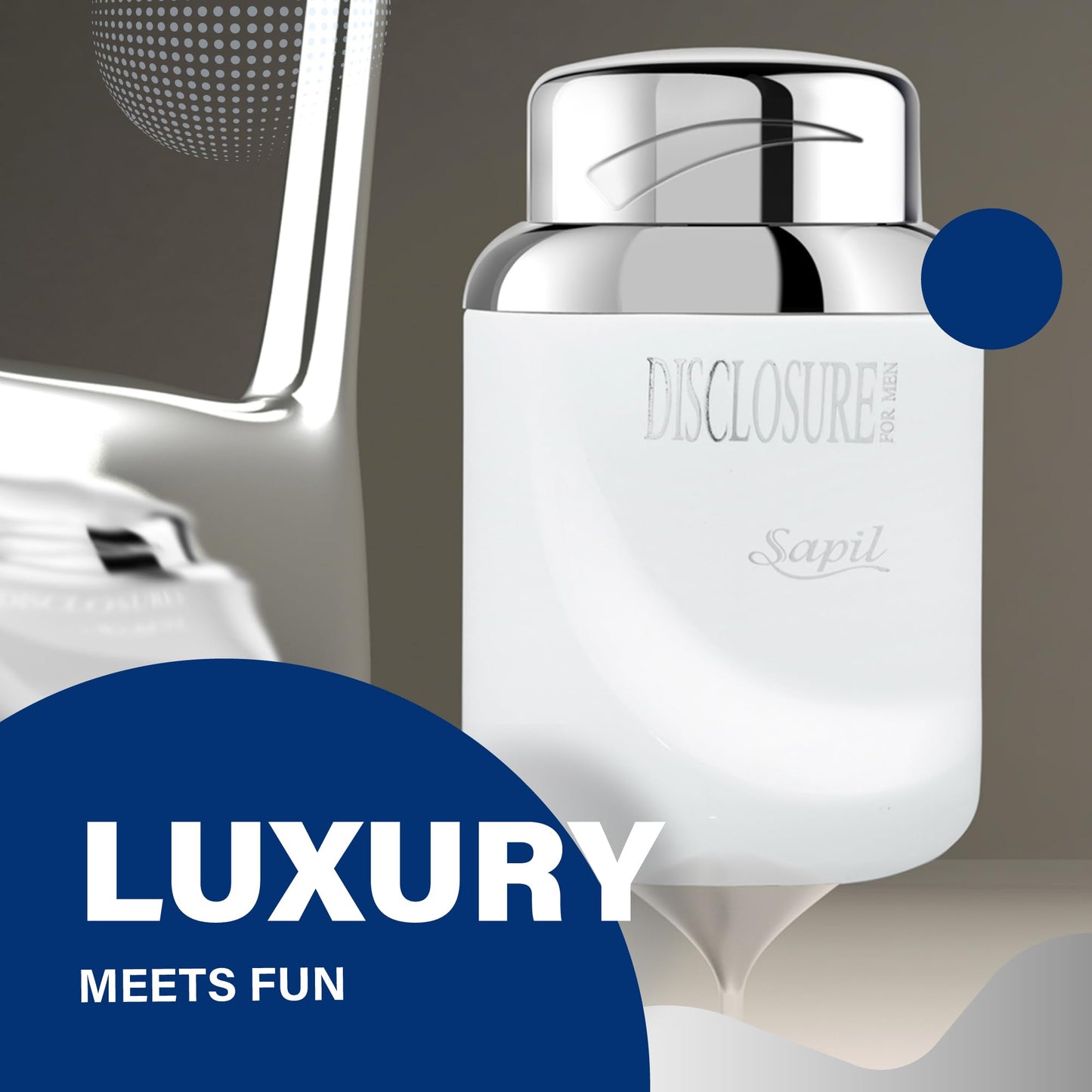 Sapil Disclosure White Perfume for Men - Long-Lasting Dubai Cologne - Woody Aromatic EDT Spray - 3.4 Oz (100 ml) - Ideal Men's Fragrance for Daily Wear