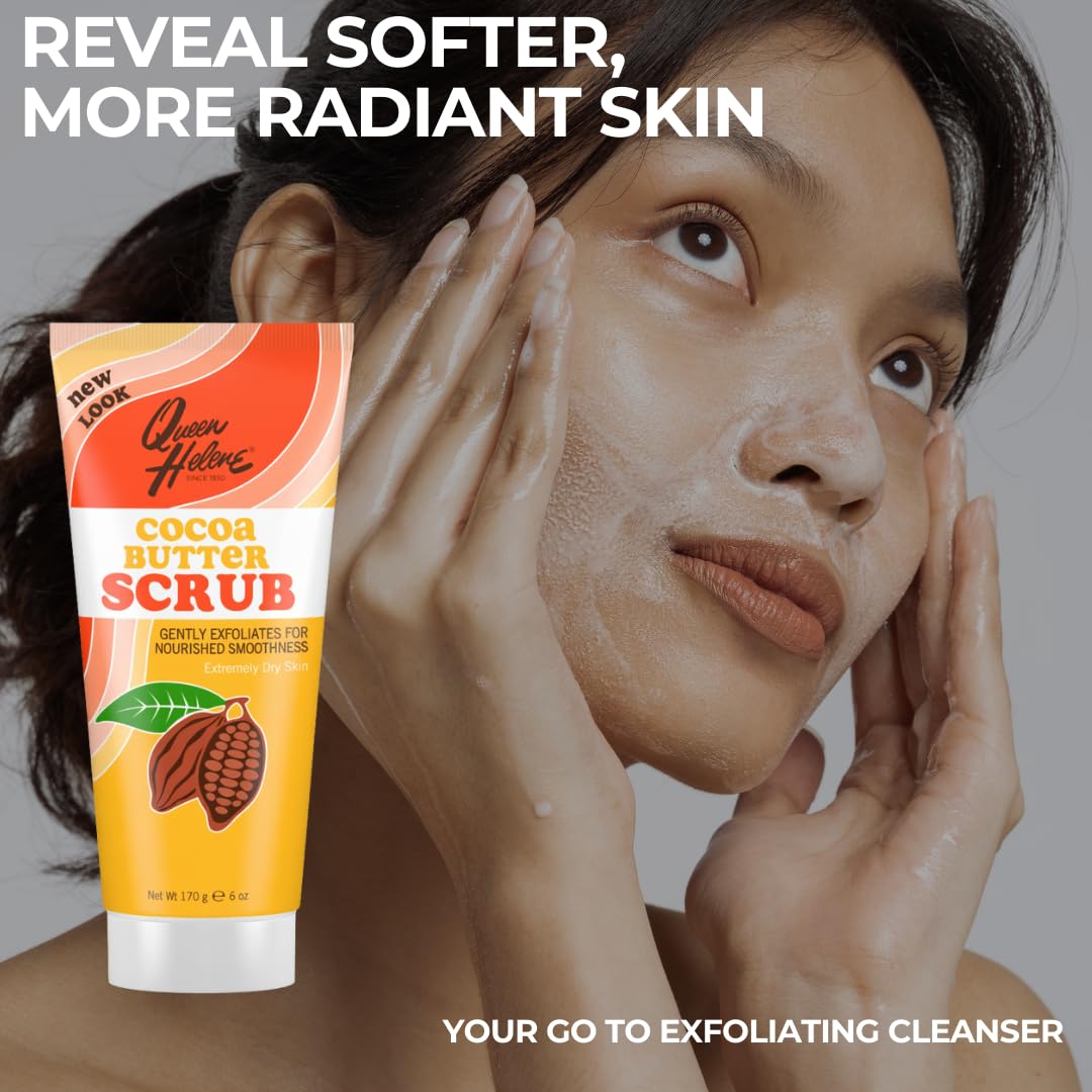 Queen Helene Apricot Facial Scrub – Gentle Exfoliating Cleanser for Smooth Radiant Skin | 6 oz | Pack of 6