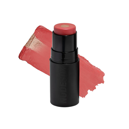 Nudestix Nudies Matte + Glow Core – Dual-Core Cream Blush Stick with Matte Color & Radiant Glow Balm for Cheeks, Eyes & Lips | With Ceramides, Peptides & Vitamin E | Sunset Gold