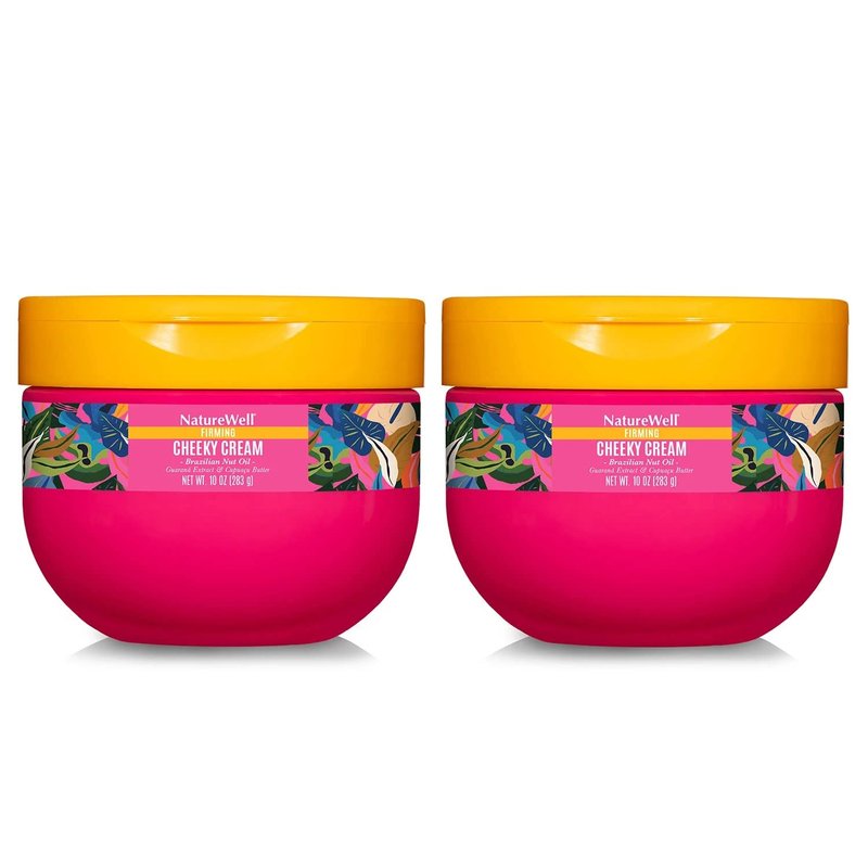 NATURE WELL Firming Cheeky Cream - Anti-Aging Hydration, 10 Ounce (Pack of 2)