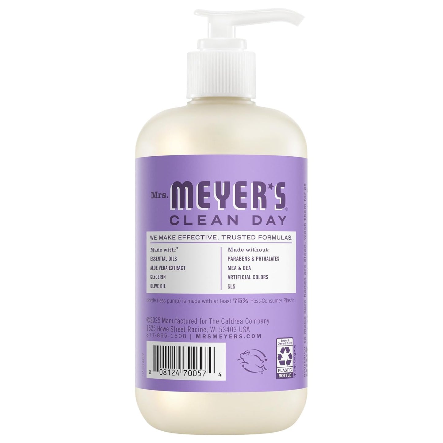 Mrs. MEYER'S CLEAN DAY Holiday Hand Soap 12.5 Fl Oz Bundle (Mint + Lilac + Daisy + Rose)