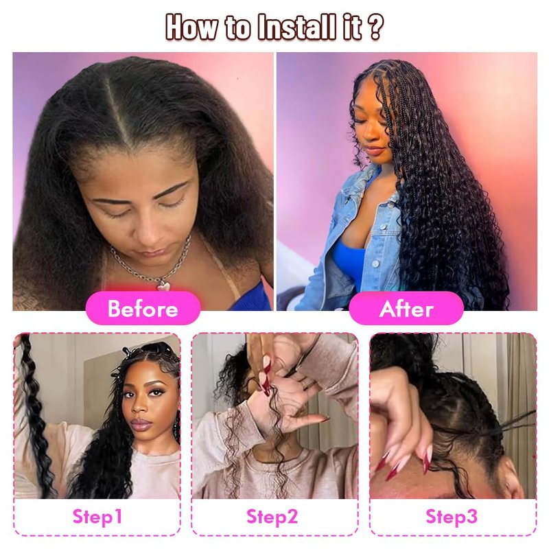 100 Percent Human Braiding Hair for Boho Braids 110g Curly Boho Hair for Braiding Deep Wave Bulk Bohemian 100% Human Hair for Micro Braiding Wet and Wavy No Weft 2 Bundles Natural Color 18 Inch