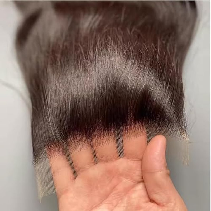 Upgrade Real Skinliked 5X5 HD Closure Human Hair Straight Lace Closure 0.095 mm Ultra Thin Invisible HD Lace Closure Pre Plucked Natural Hairline With Baby Hair 100% Real Human Hair Black 20 Inch