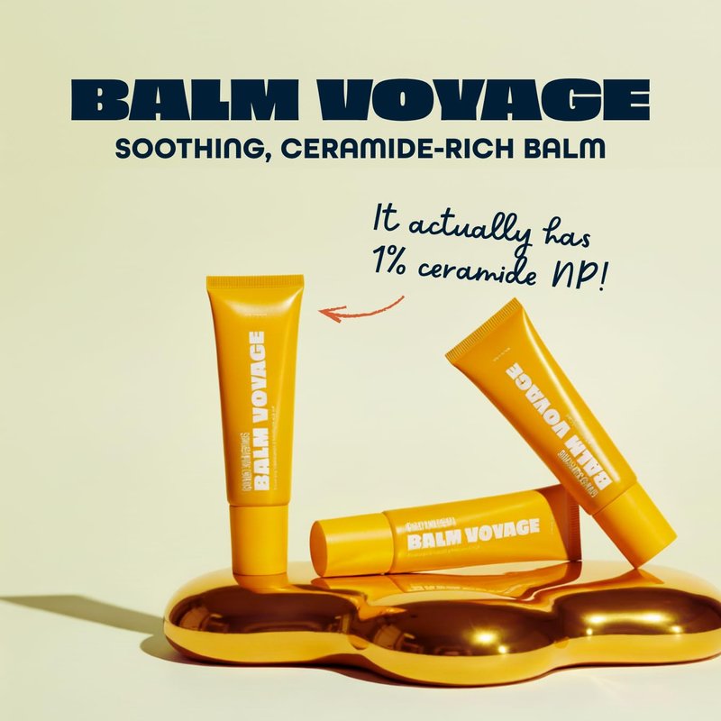 Chemist Confessions Balm Voyage Soothing Occlusives Moisturizer, Protective Face & Body Balm for Dry Skin, 1% Ceramide for Healthy Moisture Barrier- .85 Fl oz tube