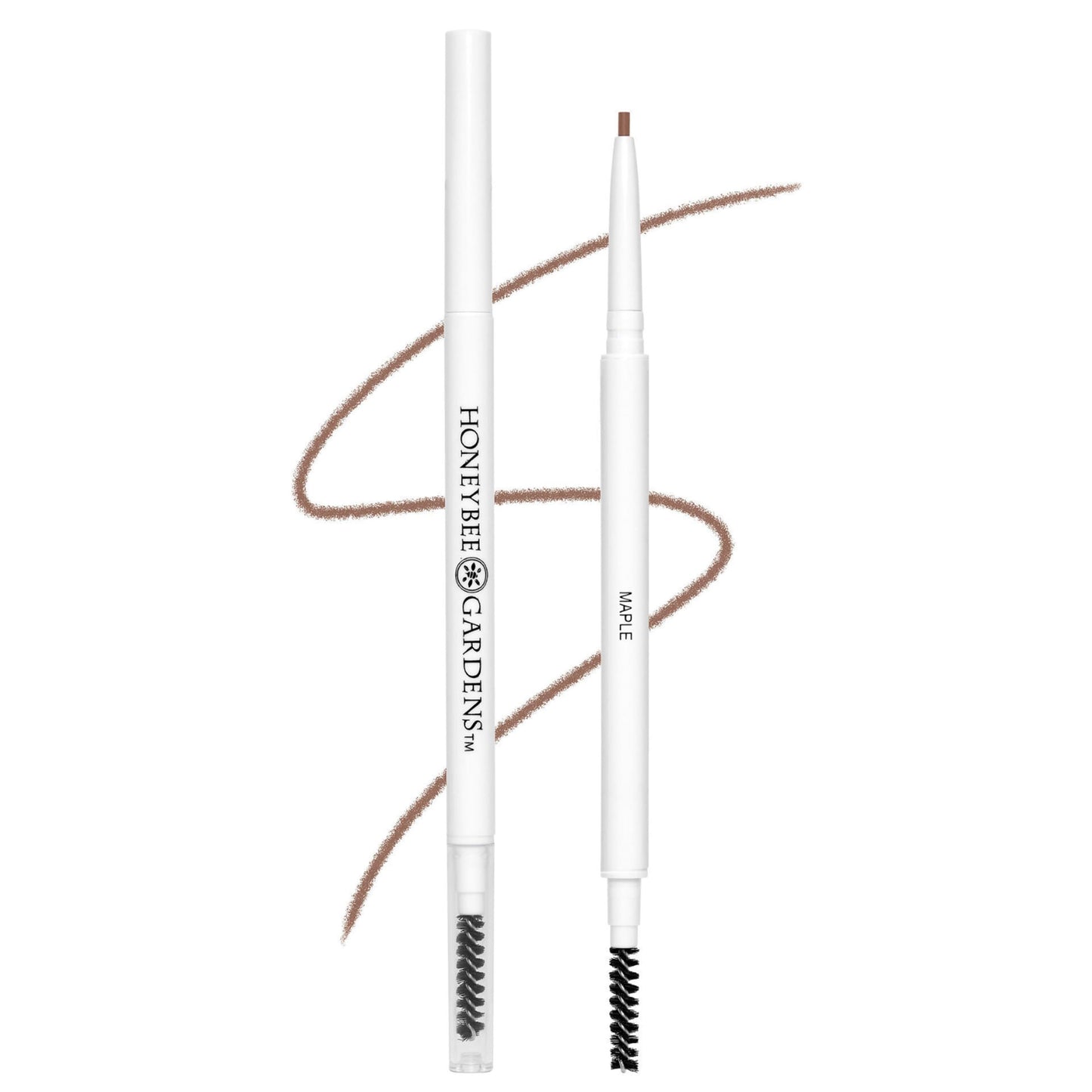 Honeybee Gardens Fine Point Maple Brow Pencil with Spoolie, Vegan