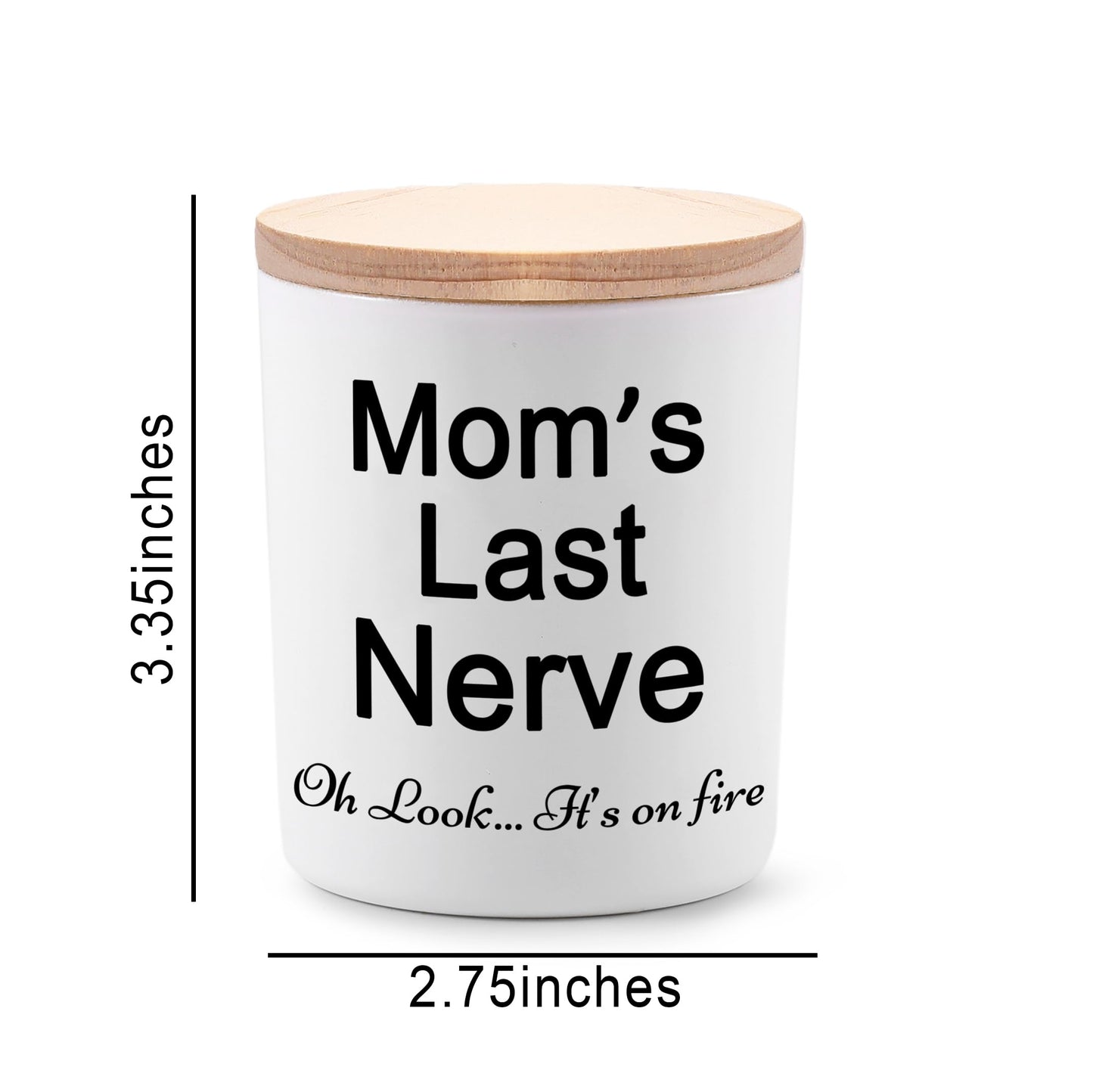 BFJLIFE Candle Gifts for Mom from Daughter Son Funny Cool Unique Mothers Day Christmas Birthday Gifts for Mom Stocking Stuffers Moms Last Nerve Oh Look Its On Fire Lavender Scented Soy Candle