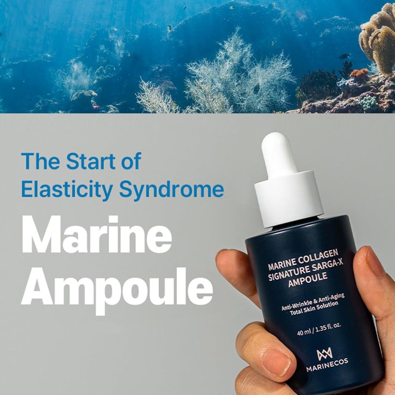 Sarga - X Signature Marine Ampoule 40ml ㅣ Deep Hydration ㅣ Skin Firming Serum ㅣ Marine Collagen Boost ㅣ For All Skin Types ㅣ K-Beauty Skincare