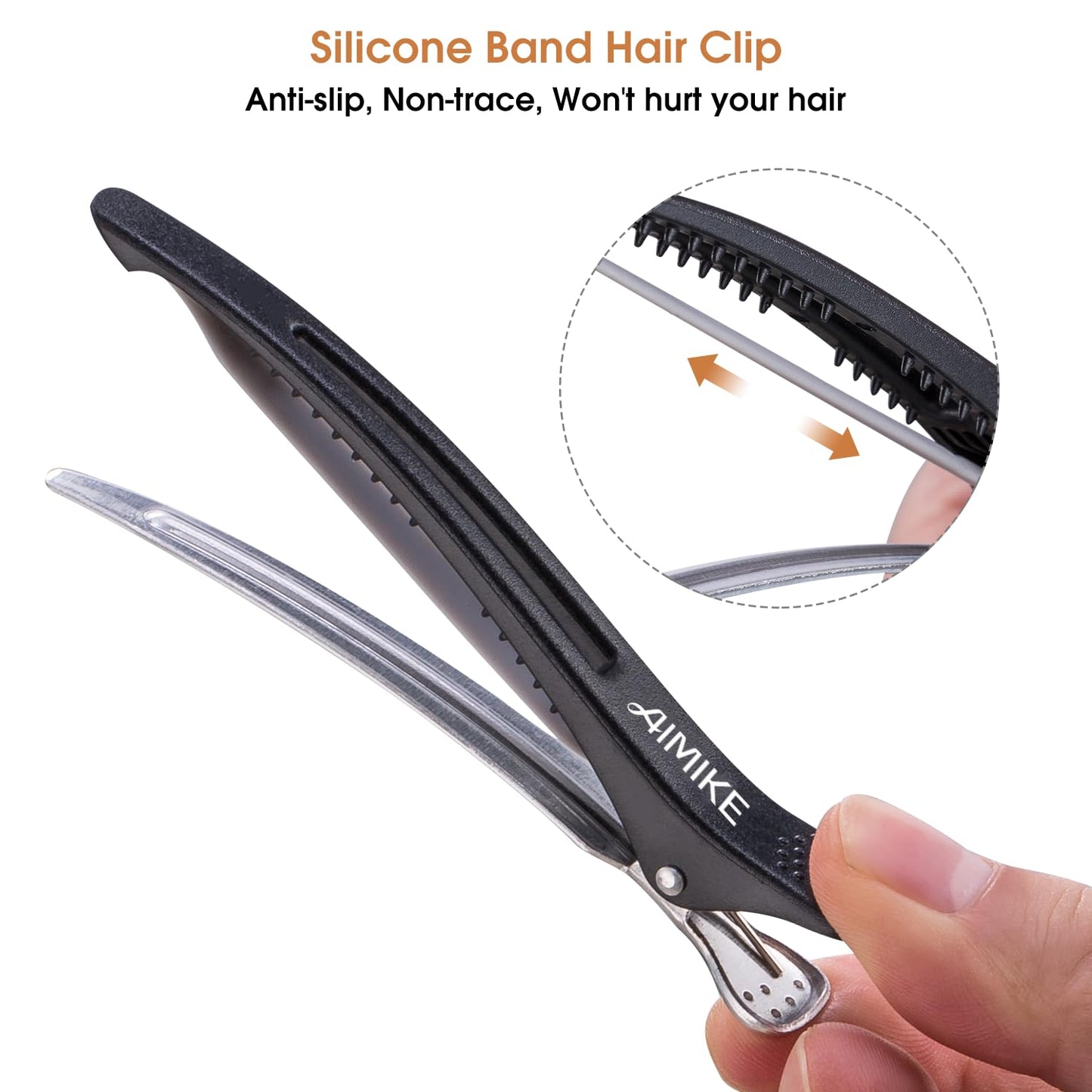AIMIKE Hair Brush Set - Nano Thermal Ceramic Round Brush with Boar Bristles for Blow Drying | Includes Tail Comb & Hair Clips