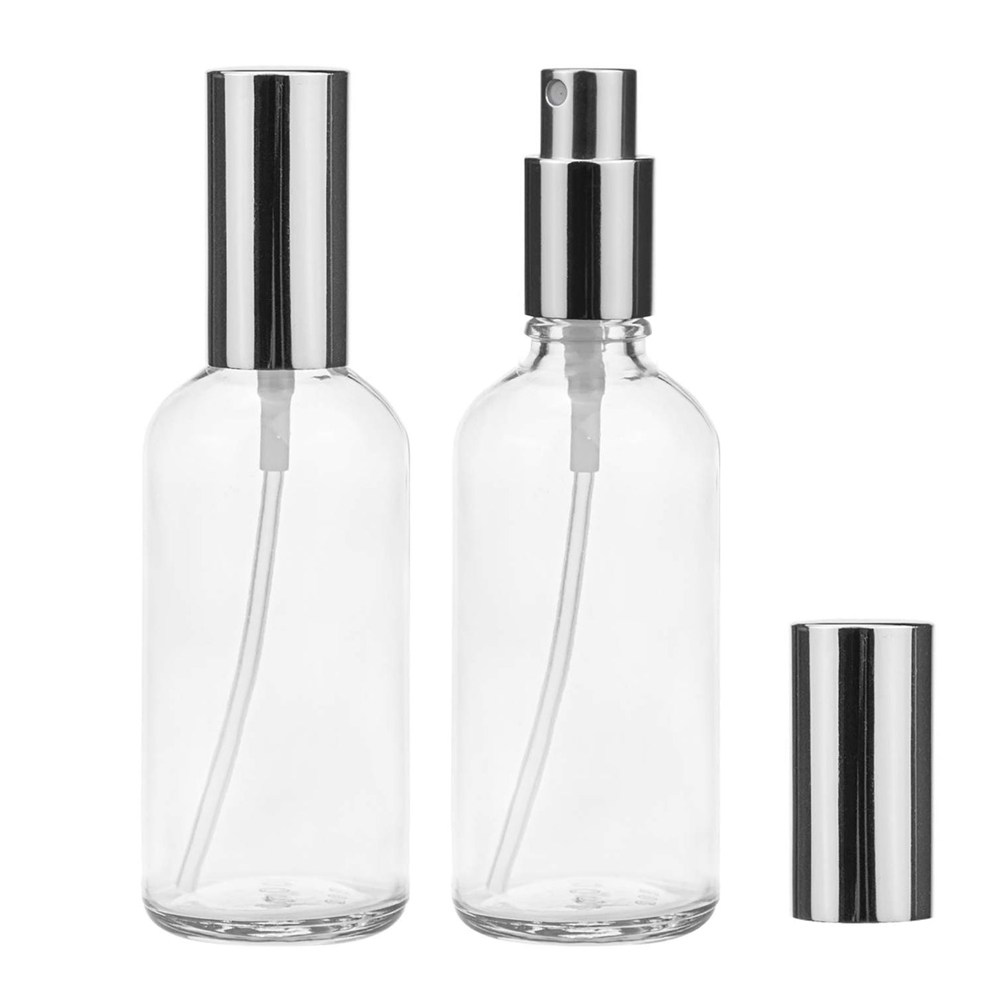 Foraineam 12 Pack 100ml / 3.4 oz. Clear Glass Spray Bottles for Perfume, Essential Oils, Cleaning Products