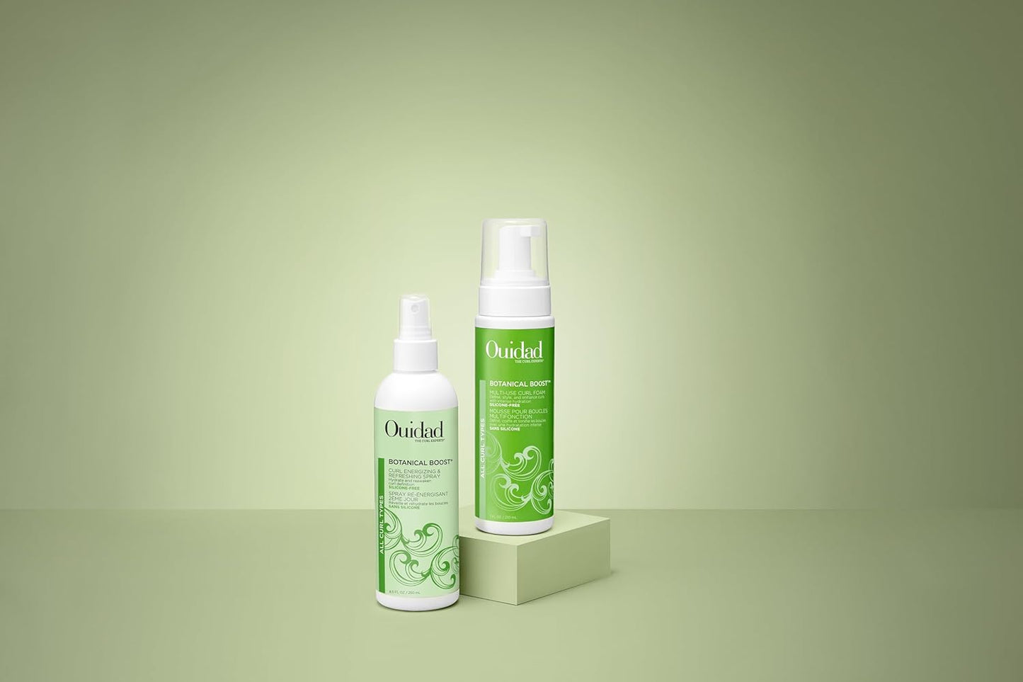 Ouidad Botanical Boost Mousse - Lightweight Curl Enhancer for Curly Hair | 7 fl oz, No Sulfates or Parabens
