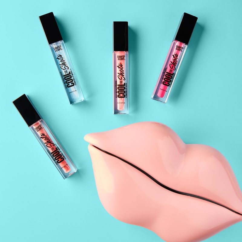 Cool The Shots Plumping Lip Gloss Duo - Hydrating & Cooling Lip Plumpers with Menthol & Vitamin E | Clear & Nude (4ml Each)