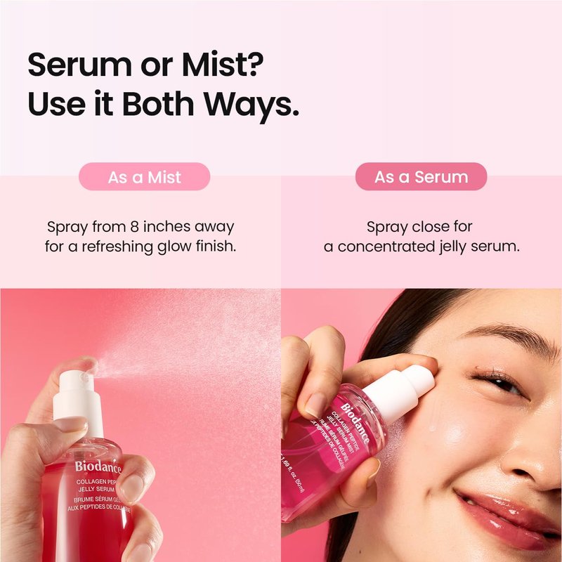 Collagen Peptides Jelly Serum Mist - Hydrating Anti-Aging Face Spray | 1.69 fl. oz Travel Essential