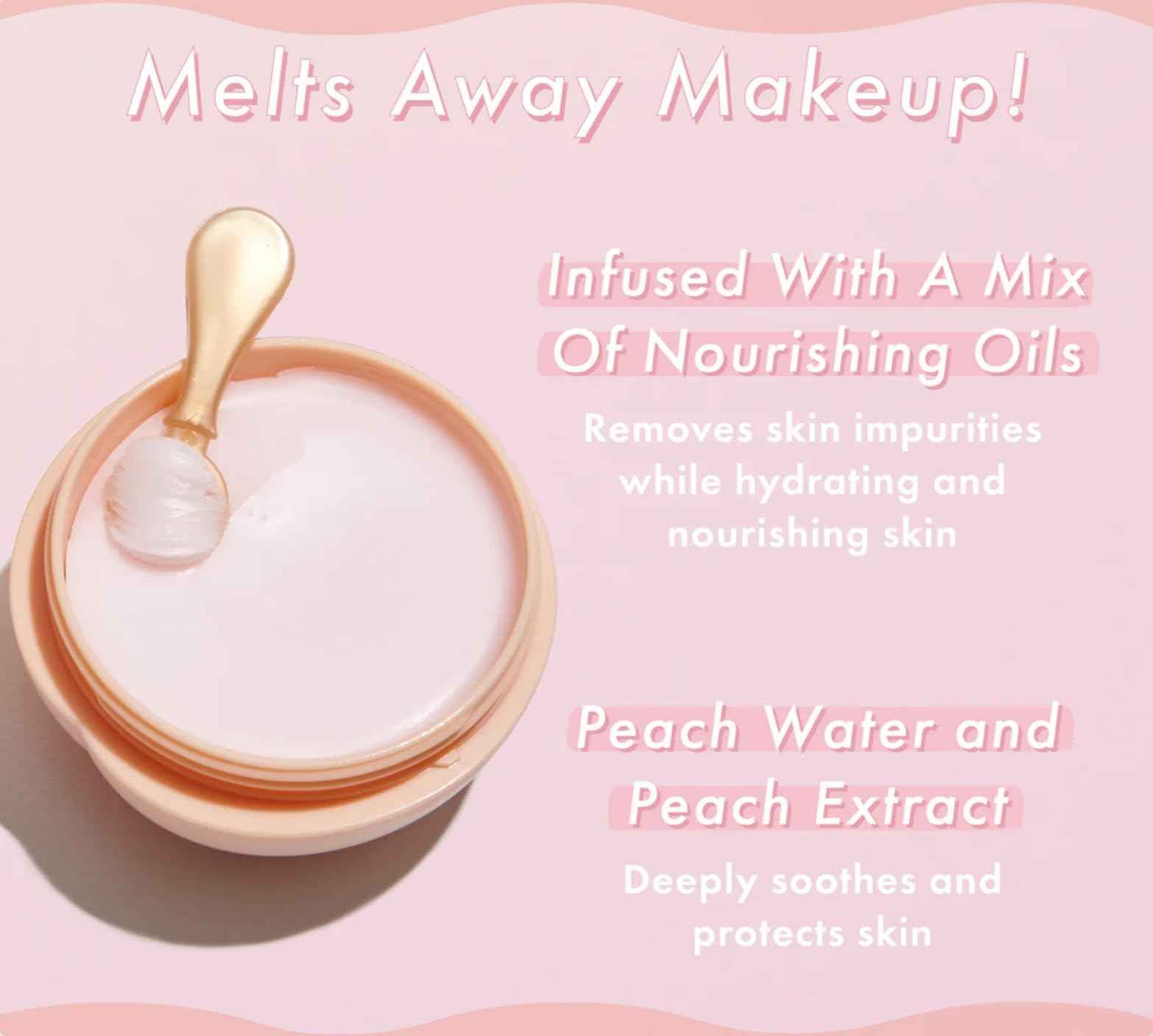 TONYMOLY Peach Punch Sherbet Cleansing Balm, 6.1 oz (Pack of 1)