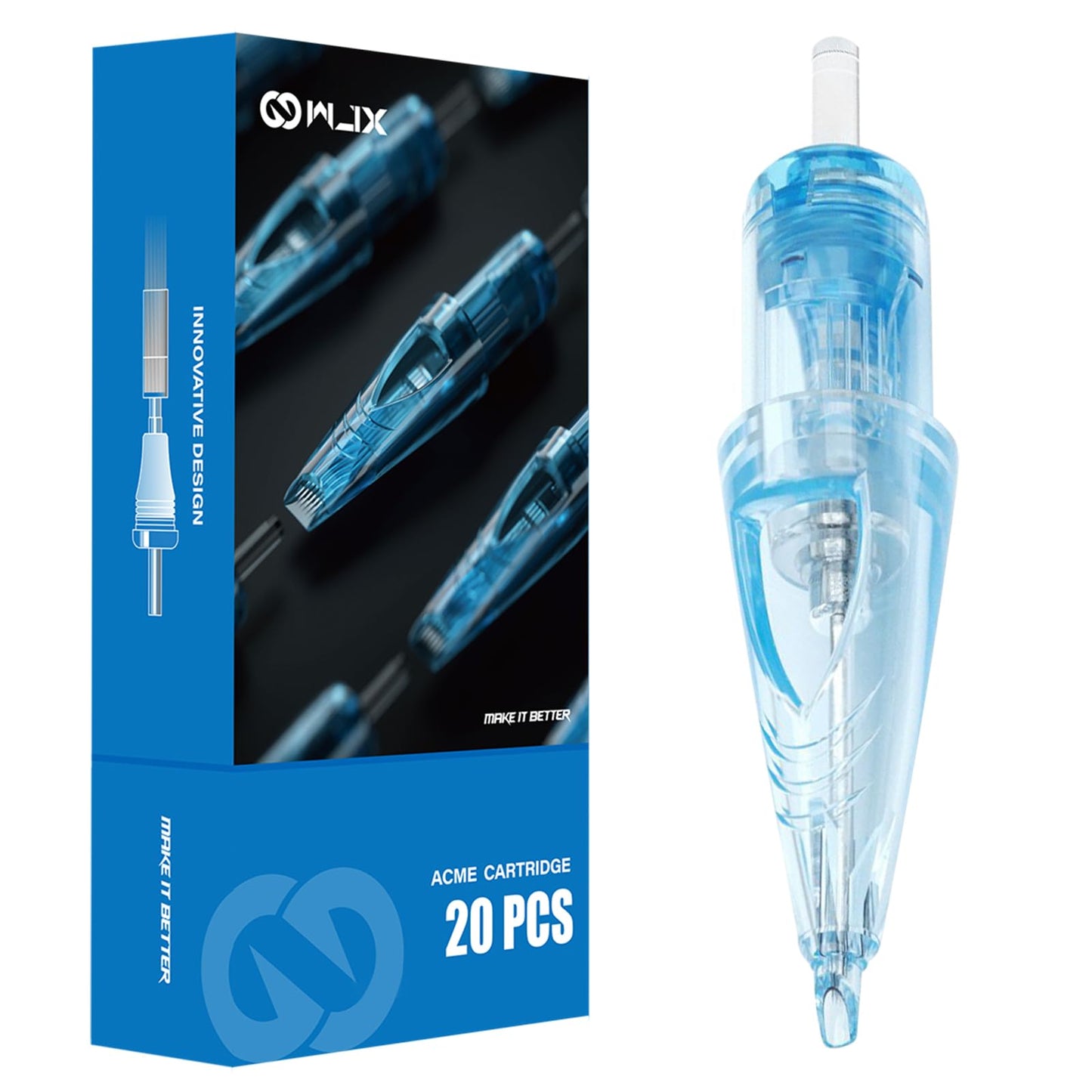 WJX Tattoo Cartridges 20Pcs Disposable Needles Round Liner 1005RL