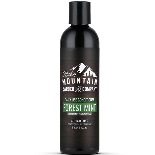 Rocky Mountain Barber Company Men's Conditioner - Tea Tree Oil, Peppermint & Eucalyptus for All Hair Types - 8oz
