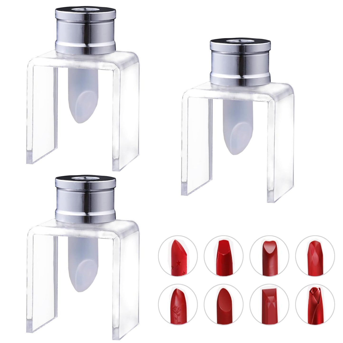 3 Pack 12.1mm Silicone Lipstick Molds, Easy Demold, Food Grade for DIY Lip Balm