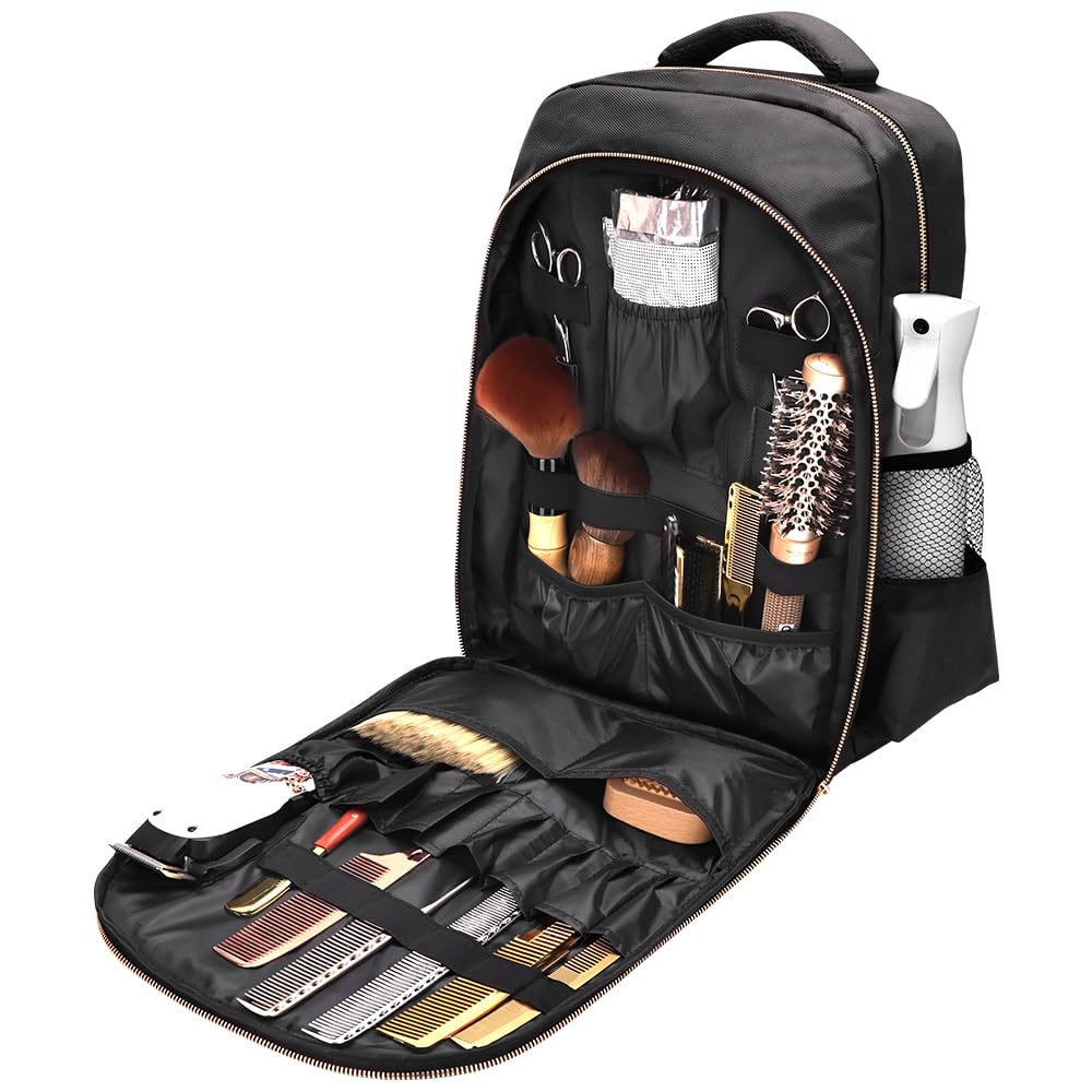 Barber Supplies Bag Organizer for Clippers and Supplies, Portable Hairstylist Clipper Backpack Travel Barber Shop Tools Bag