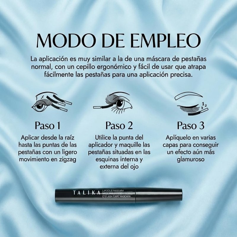 Talika Water Resistant Mascara - Non-Smudge Formula for Natural Lash Enhancement | Volumizing, Curling, Black