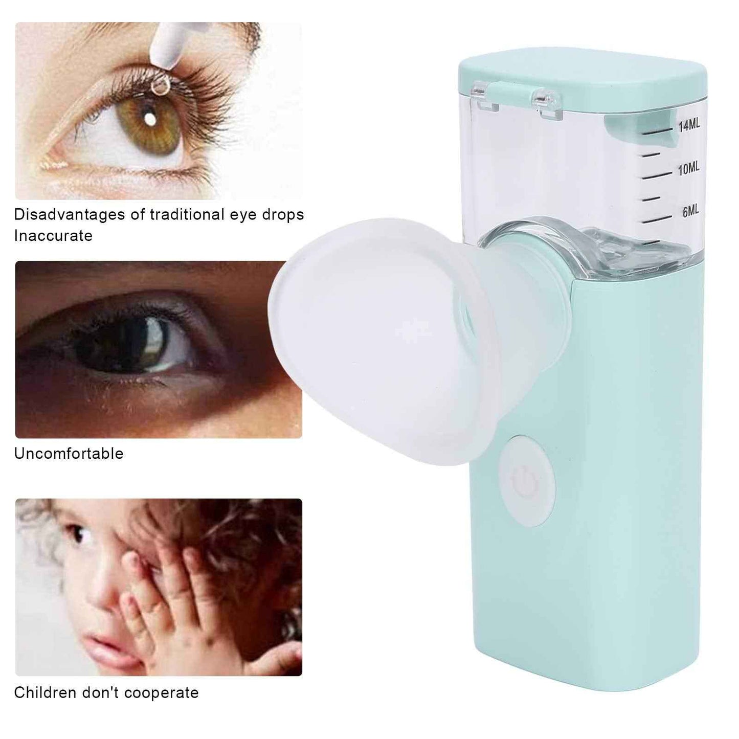 Eye Sprayer, Mini USB Charging Handheld Eye Care Spray Professional Mist Portable Eye Moisturizing Cleaning Soothing Machine Eye Cleaner Eyelid Cleanser Tool for Adult &