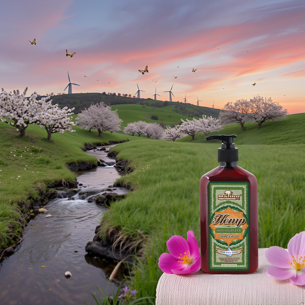 Malibu Tan Body Lotion for Dry Skin HEMP Moisturizer, 18 fl oz - NEW