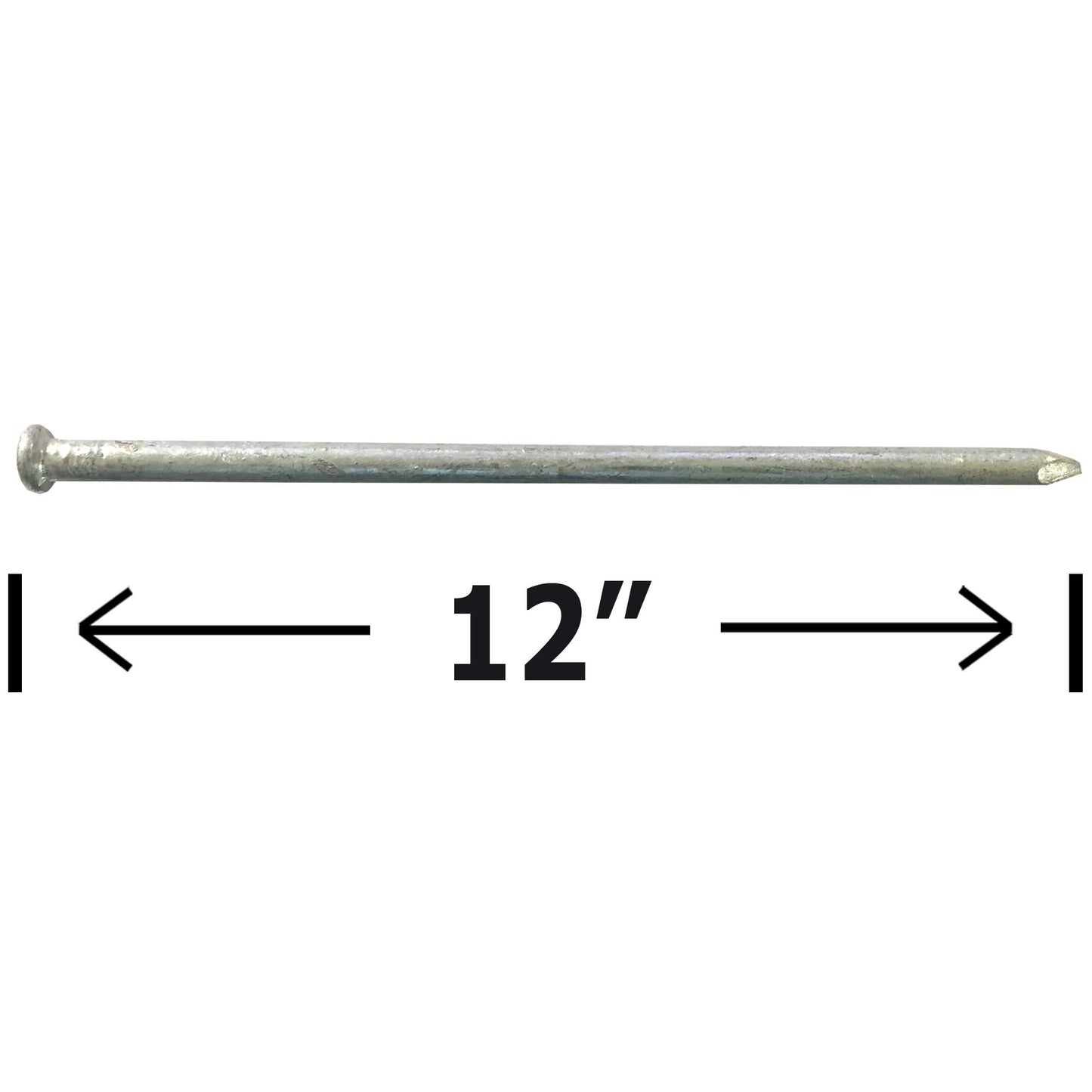 120d - Galvanized Spike nail - Outdoor rust resistant nail, great for landscaping ties (10)