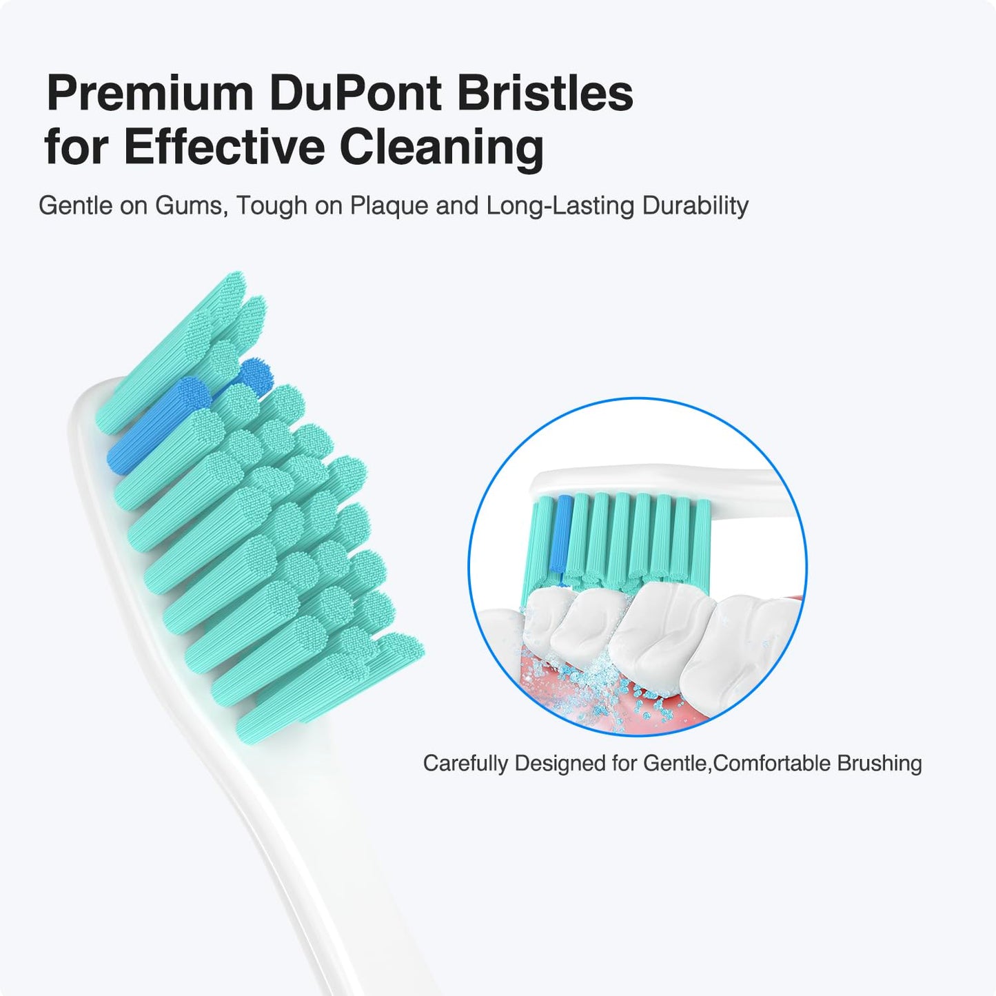 BOVVSLE Replacement Toothbrush Heads for Philips Sonicare Replacement Heads E-Series, Essence, Electric Replacement Brush Head for Phillips Sonicare E Series, for Philips Sonic Care Toothbrush,6 Pcs