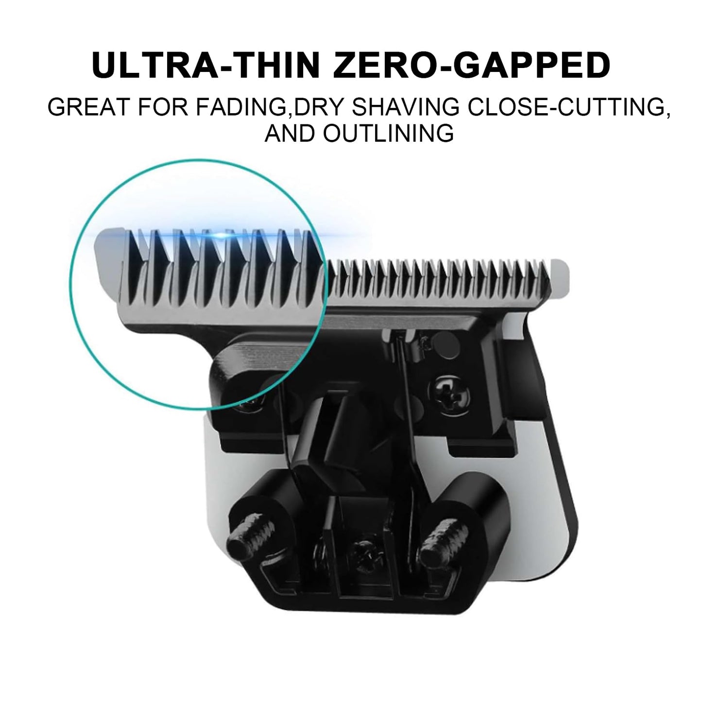 2PCS Replacement Trimmer Blades Compatible with BaBylissPRO FX787 & FX726 Trimmer,FX707Z DLC 2.0 Trimmer Blades Compatible with BaByliss Barberology Trimmer Blades,Black