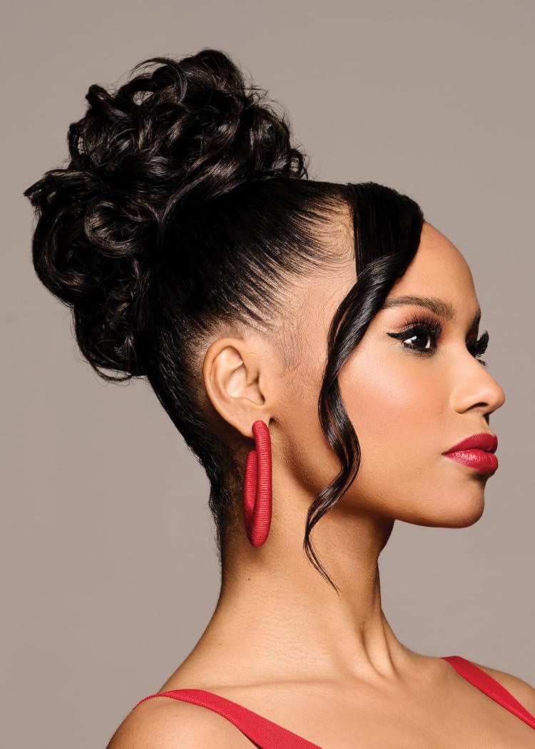 Kim Kimble Clip It Classy Curly Updo Hairpiece With 3" Claw Clip by Hairuwear, MC4/35SS Sangria