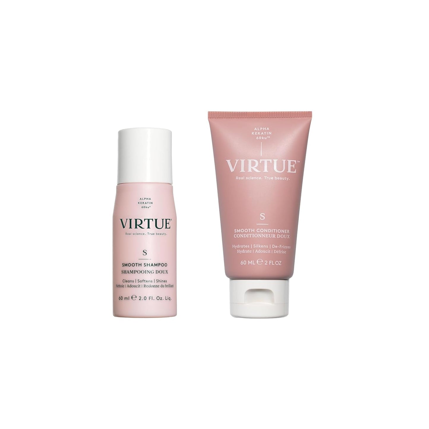 Virtue Smooth Hair Care Kit - Nourishing Shampoo & Conditioner Duo for Silky, Frizz-Free Hair