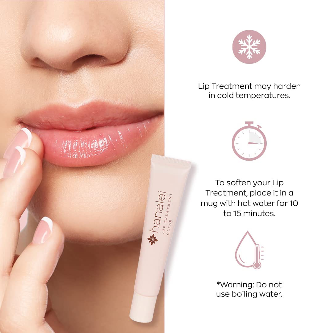 Hanalei Lip Treatment Bundle - Clear & Rose | Nourishing Kukui Oil, Shea Butter & Agave for Soft, Hydrated Lips