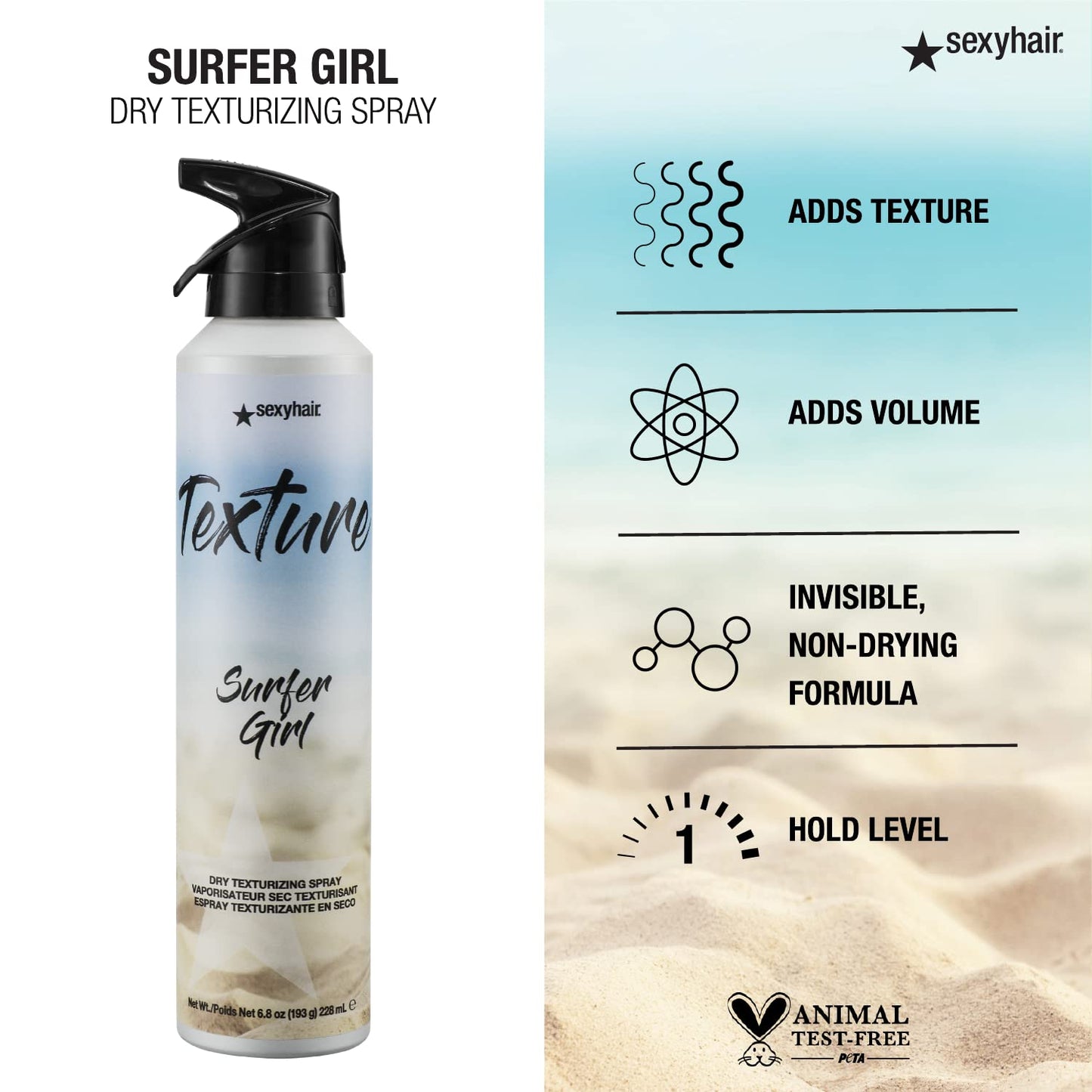Texture Surfer Girl Dry Texturizing Spray - Maintain Natural Shine & Humidity Resistance | All Hair Types