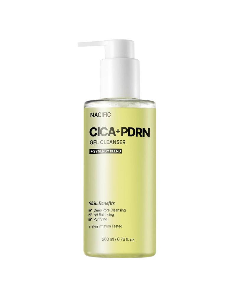 NACIFIC Cica PDRN Gel Cleanser 6.76 fl oz 200ml, Centella Asiatica, Low pH Deep Pore Cleanser for Sensitive Skin, Soothing, Purifying Korean Face Wash