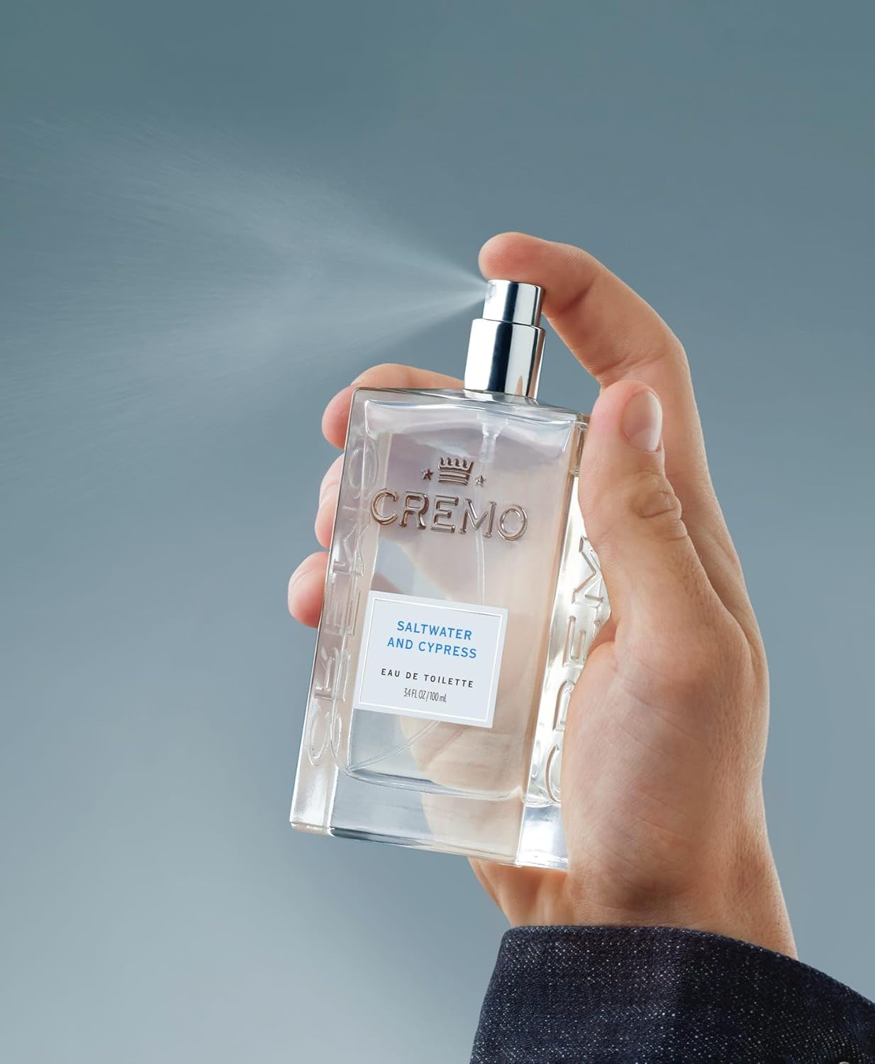 Cremo Saltwater Cypress Cologne Spray - Lively Sea Spray & Green Mango Blend | 3.4 Fl Oz