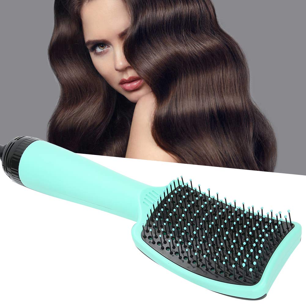 Hair Dryer Comb Home Hair Dryer Comb Hair Dryer Hot Air Brush Styling Hair Dryer Brush Hair Dryer And Styler, Three Gear Adjustment, Home Salon Use，Green [US]