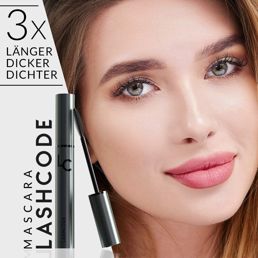 Eyelash Mascara 10ml - Extend & Thicken Lashes with Baicalein, Arginine & Germ Extracts | Volumizing Formula