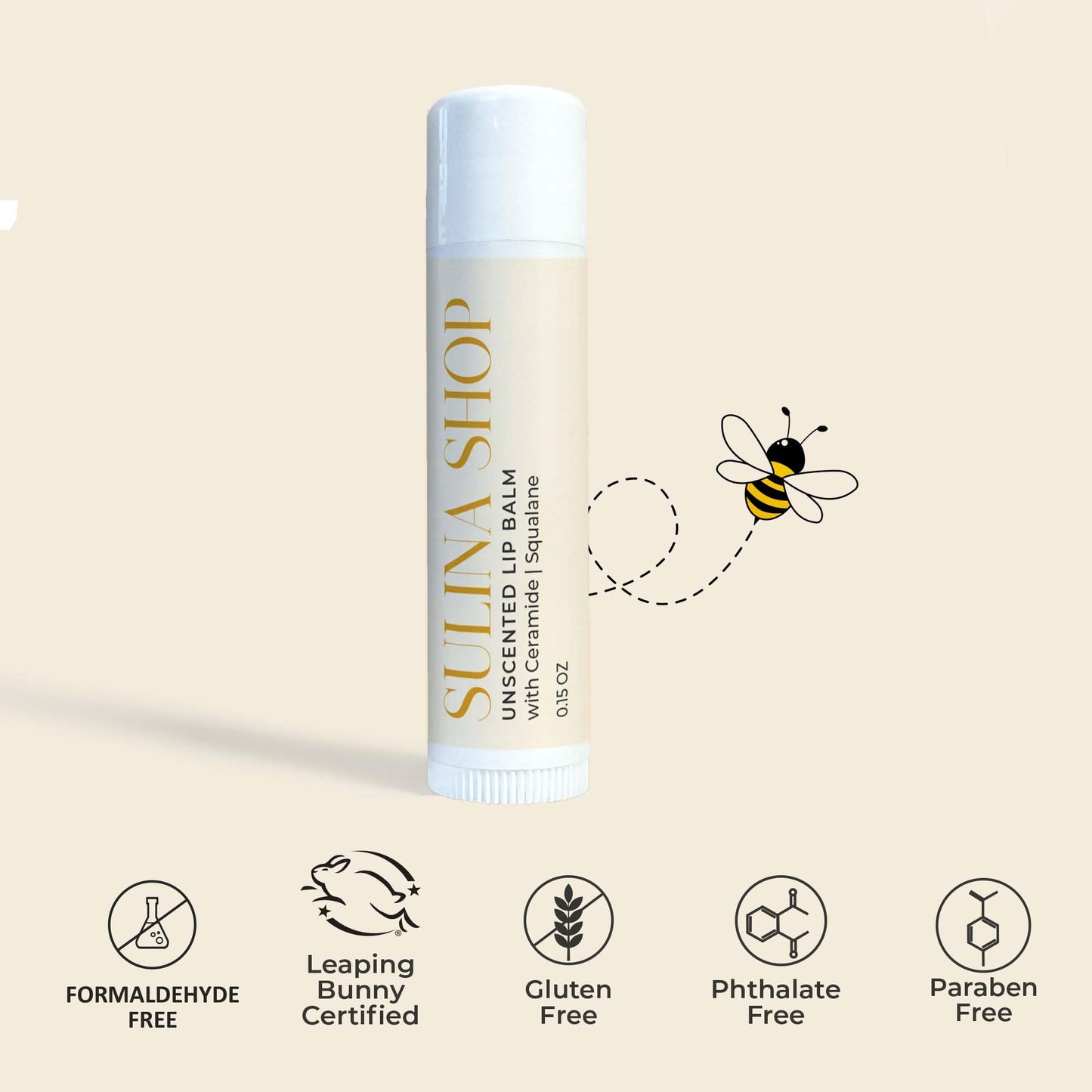 Unscented Lip Balm Hydrating for Dry, Cracked Lips, Beeswax Lip Moisturizer Stick, Soothe Dryness, Restores Smoothness & Barrier Protection, Instant Moisture, Fragrance-Free Lip Therapy - 0.15 Fl oz